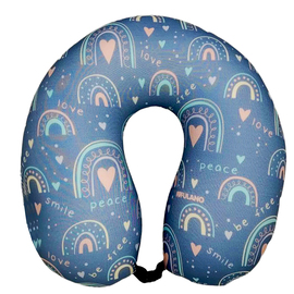 CUELLO MICROFIBRA - ARCO IRIS AZUL